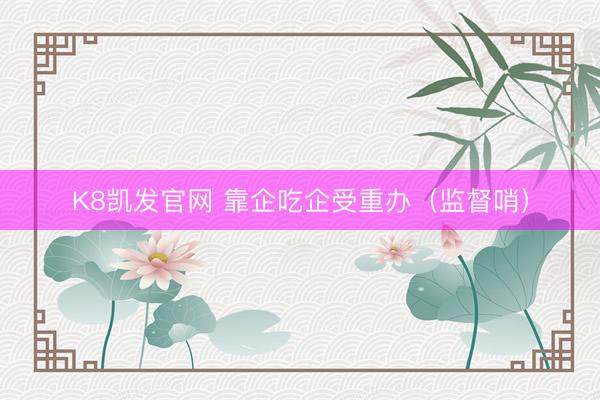 K8凯发官网 靠企吃企受重办（监督哨）