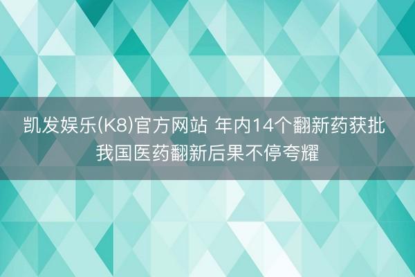 凯发娱乐(K8)官方网站 年内14个翻新药获批 我国医药翻新后果不停夸耀