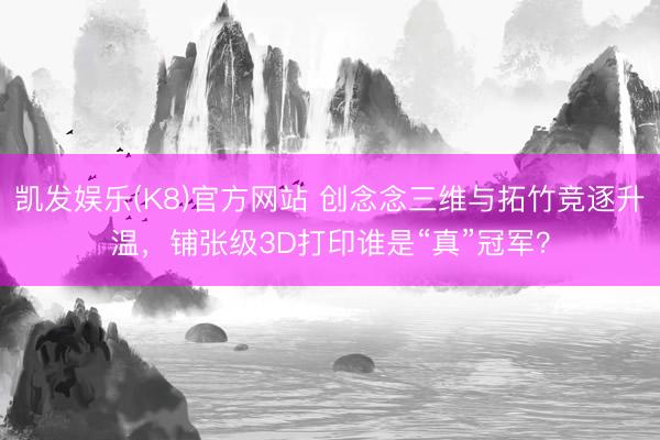 凯发娱乐(K8)官方网站 创念念三维与拓竹竞逐升温，铺张级3D打印谁是“真”冠军？