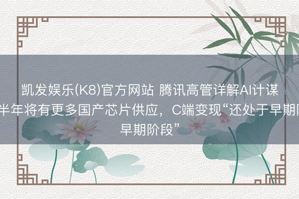 凯发娱乐(K8)官方网站 腾讯高管详解AI计谋：下半年将有更多国产芯片供应，C端变现“还处于早期阶段”