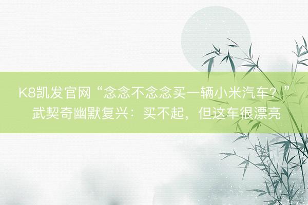 K8凯发官网 “念念不念念买一辆小米汽车？” 武契奇幽默复兴：买不起，但这车很漂亮