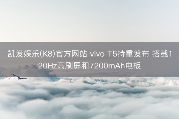 凯发娱乐(K8)官方网站 vivo T5持重发布 搭载120Hz高刷屏和7200mAh电板