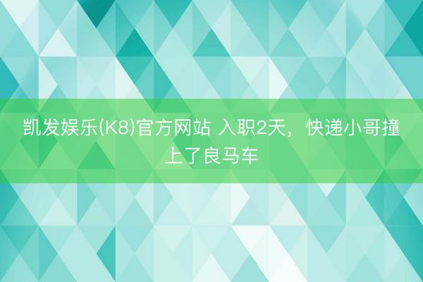 凯发娱乐(K8)官方网站 入职2天，快递小哥撞上了良马车