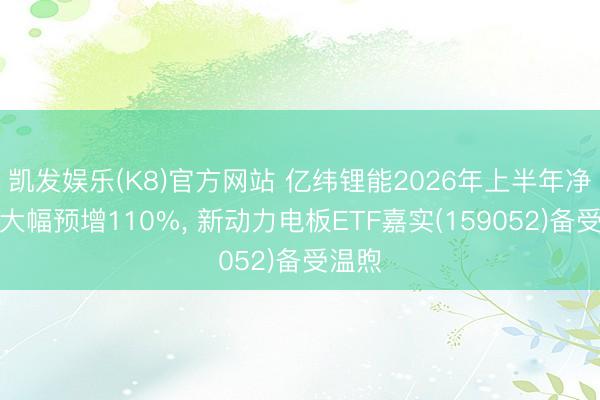 凯发娱乐(K8)官方网站 亿纬锂能2026年上半年净利润大幅预增110%， 新动力电板ETF嘉实(159052)备受温煦