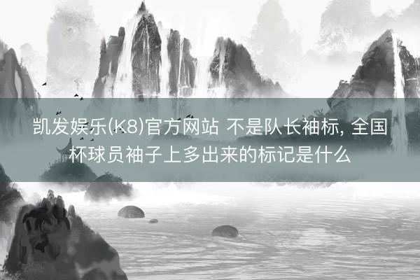 凯发娱乐(K8)官方网站 不是队长袖标， 全国杯球员袖子上多出来的标记是什么